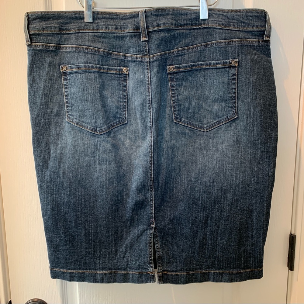 NYDJ Women’s Blue Denim Jean Skirt with Pockets 20W - Picture 7 of 14